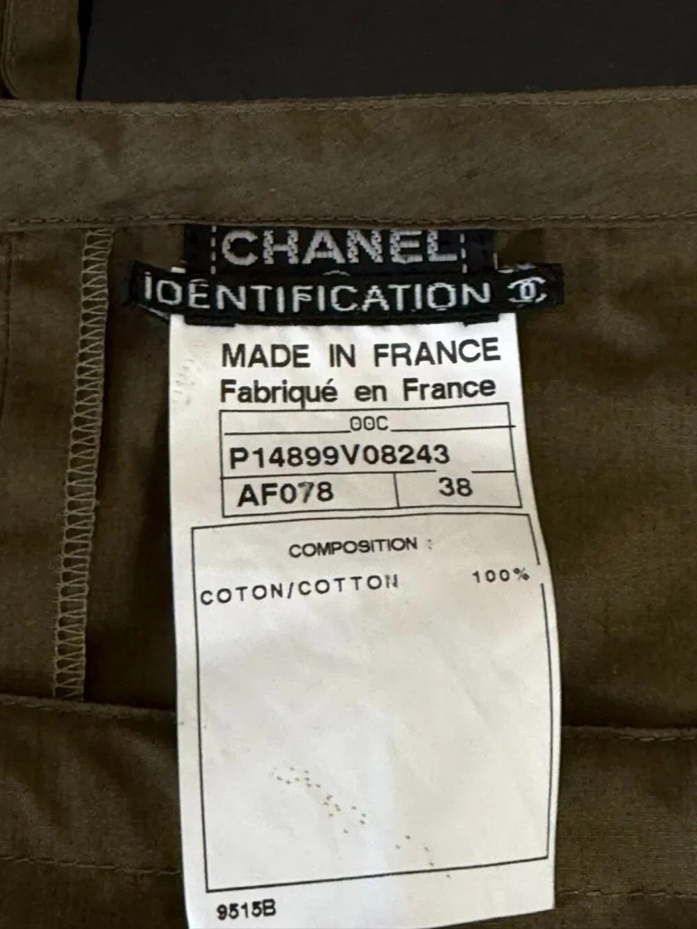 CHANEL 2000 Olive Utility Safari Skirt Suit Sz S-M P14883V08243 jacket & skirt